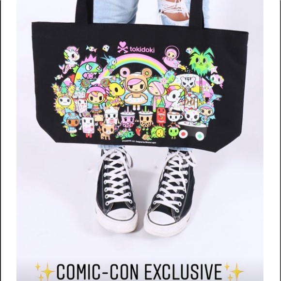 tokidoki Handbags - Tokidoki SDCC Comic-Con 2019 Exclusive Cloth Tote Bag + Bonus Fan NEW